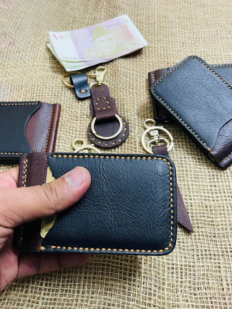 Black Card Holder with Key Ring - view 2