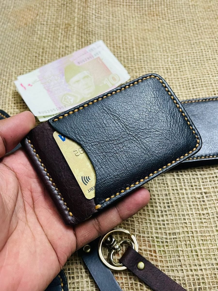 Black Card Holder with Key Ring - view 3