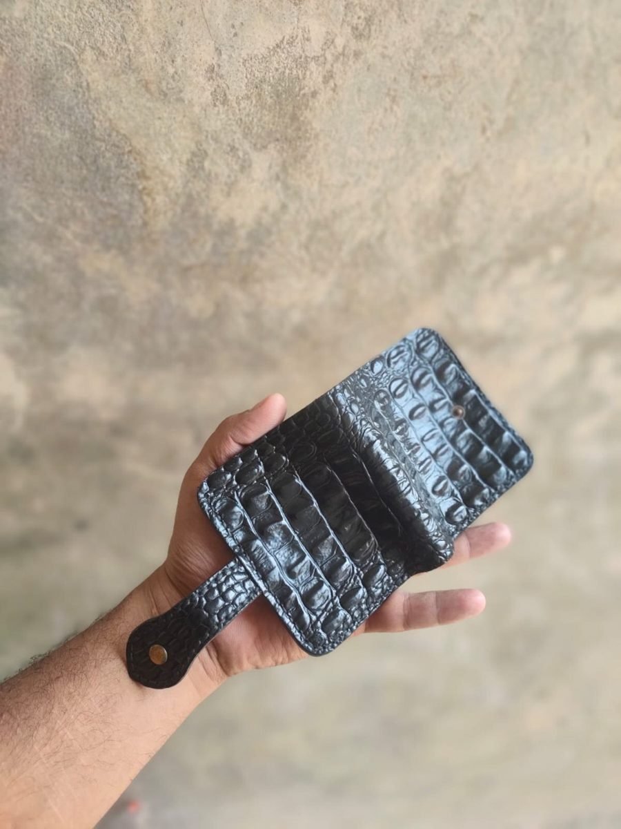Croc-Embossed Bifold Wallet - view 3