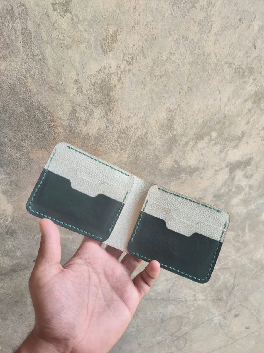 Forest Green & Cream Two-Tone Wallet - view 3