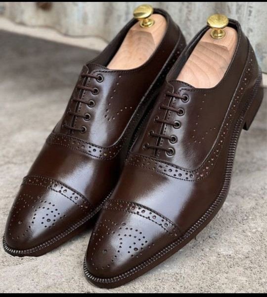 Brown Brogue Oxford Shoes