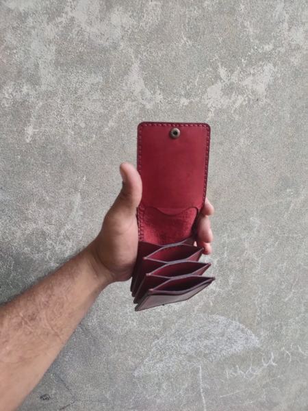 Red Accordion Card Holder