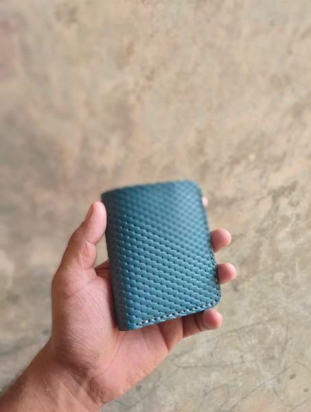 Teal Textured Card Wallet