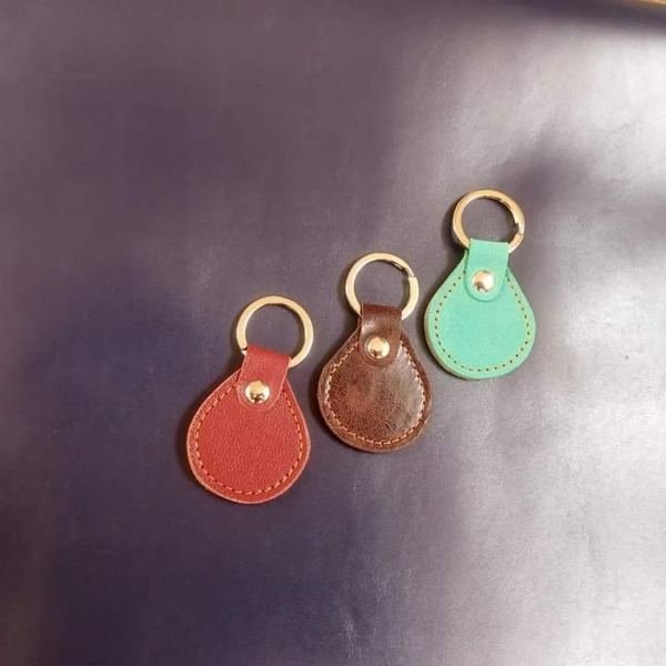 Teardrop Leather Keychain